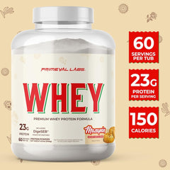 Primeval Labs Mazapan whey pour demonstrates a smooth shake with minimal clumps.