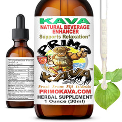 PRIMO KAVA Drops 1oz bottle front view