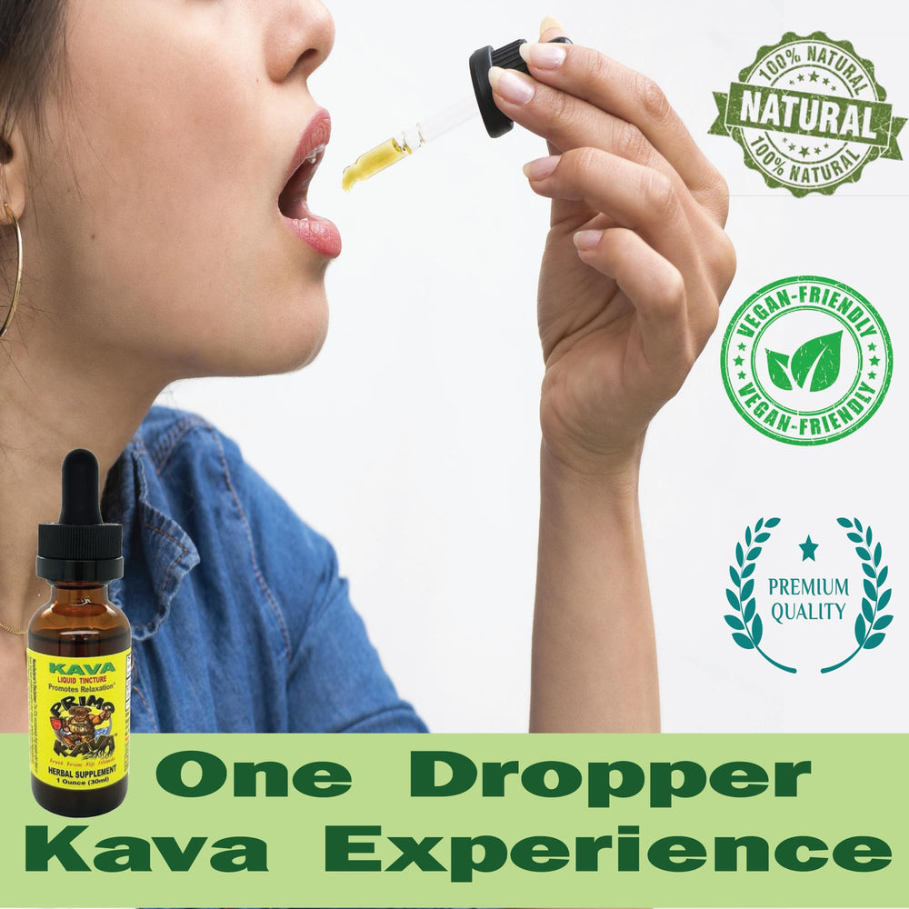 Dropper dispensing kava tincture