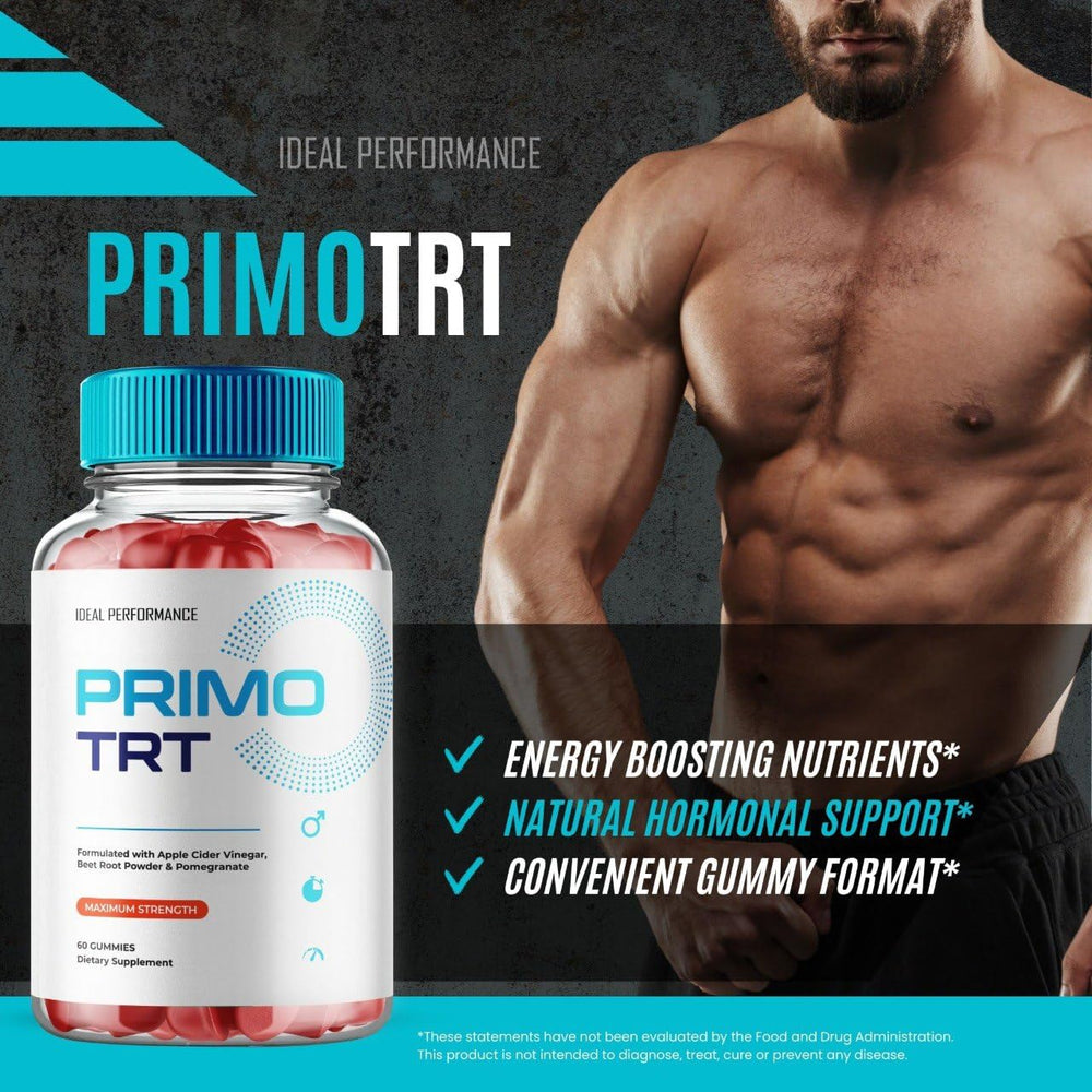 Ingredients panel for Primo TRT Gummies advanced formula