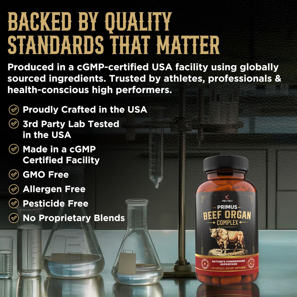 PRIMUS vitality and energy support from beef organ supplements