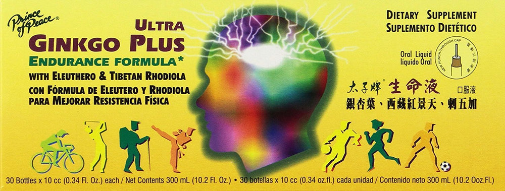 Front view of Prince of Peace Ultra Ginkgo Plus bottle