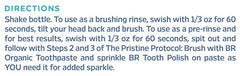 The Pristine Protocol first step mouthwash usage card