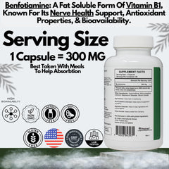 Graphic illustrating nerve health support from Benfotiamine