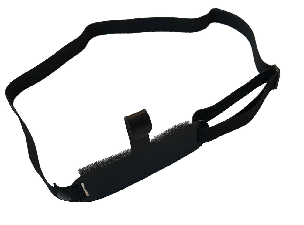Model wearing Pro-Nose Guard Black for eyeglasses suspension