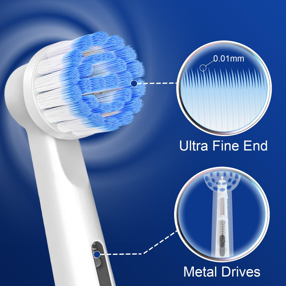 Widely compatible with Oral-B Pro, ProfessionalCare, Triumph, Smart, TriZone, AdvancePower, Vitality, Genius