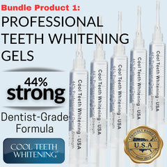 Five large whitening gel syringes included in the bundle