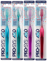 PRO-SYS 45D toothbrush 4-pack front view
