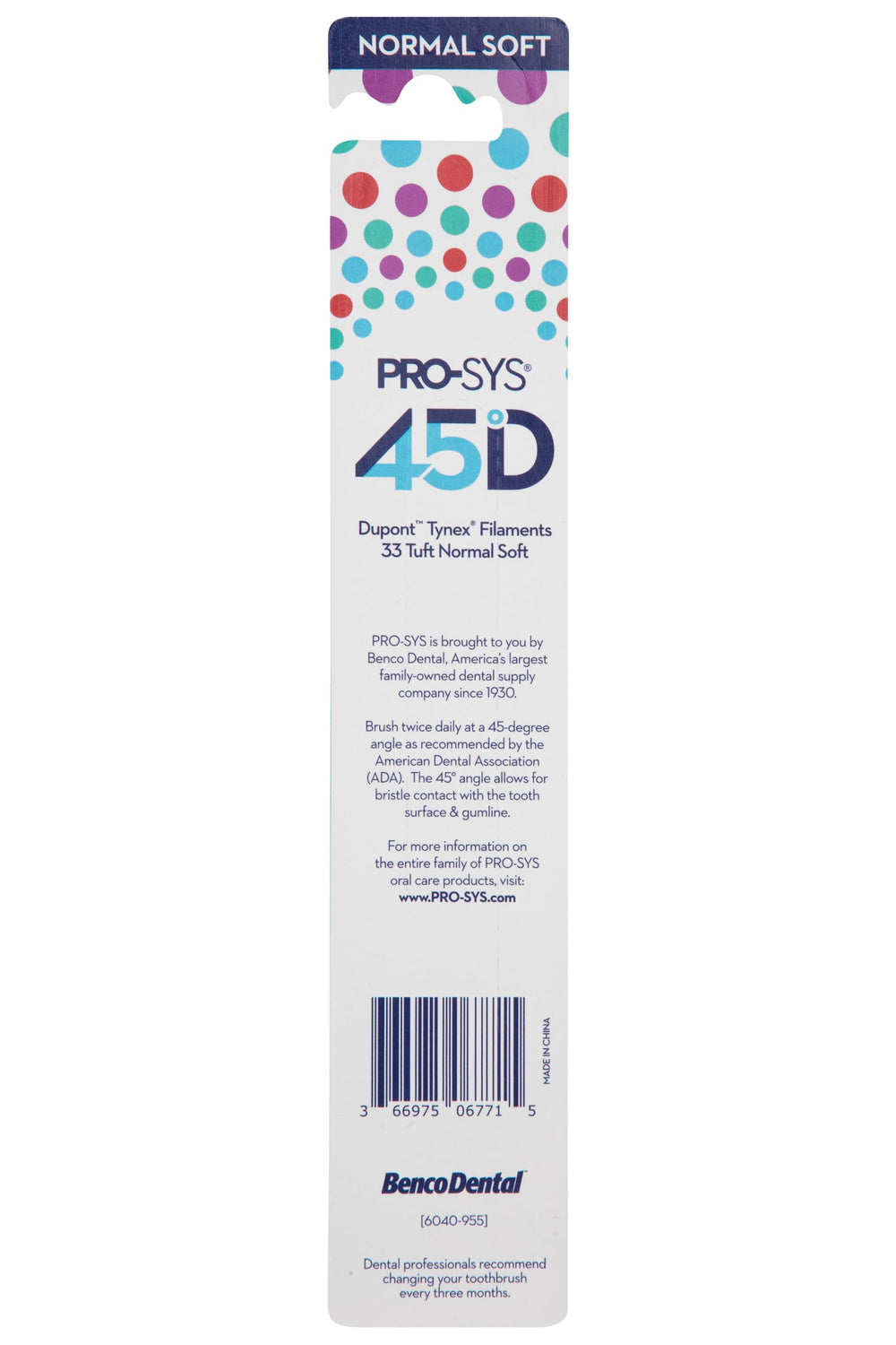 PRO-SYS 45D Sensitive Soft toothbrush close-up