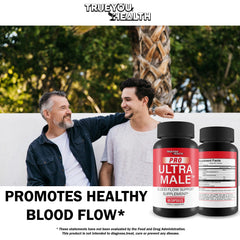 Close-up of Pro Ultra Male capsules in hand