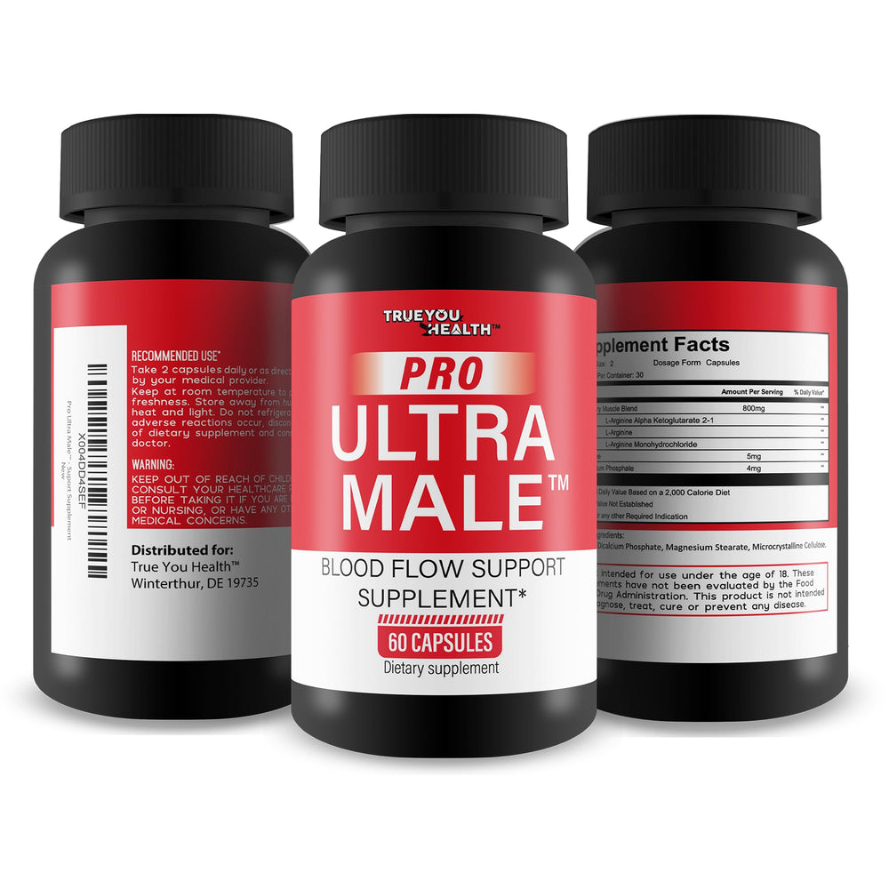 Nutrition facts panel of Pro Ultra Male