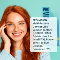 Open lens case with Pro-Vision solution beside it