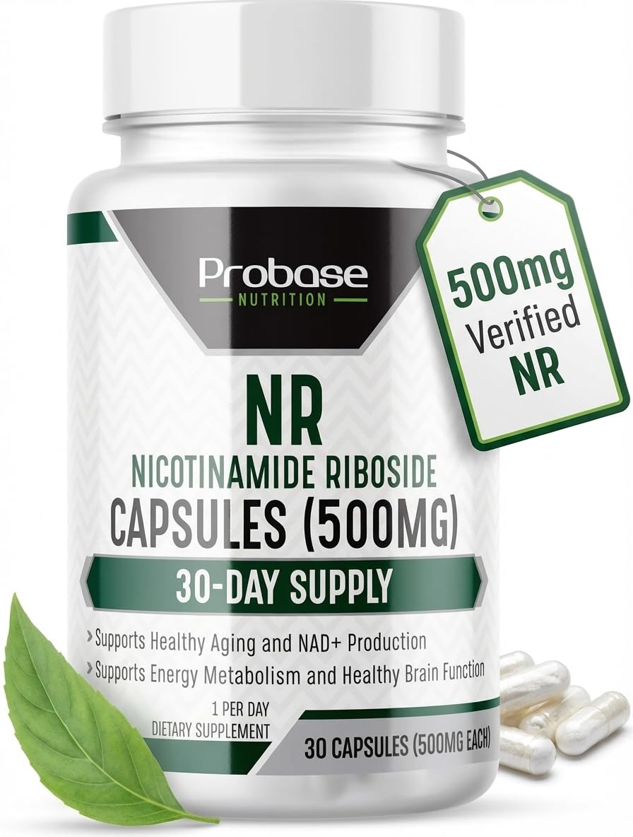 Probase Nutrition Nicotinamide Riboside bottle label emphasizes quality for NAD+ wellness