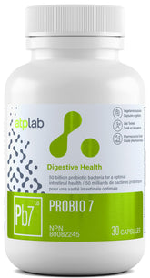 Probio 7 bottle front view with 30 capsules