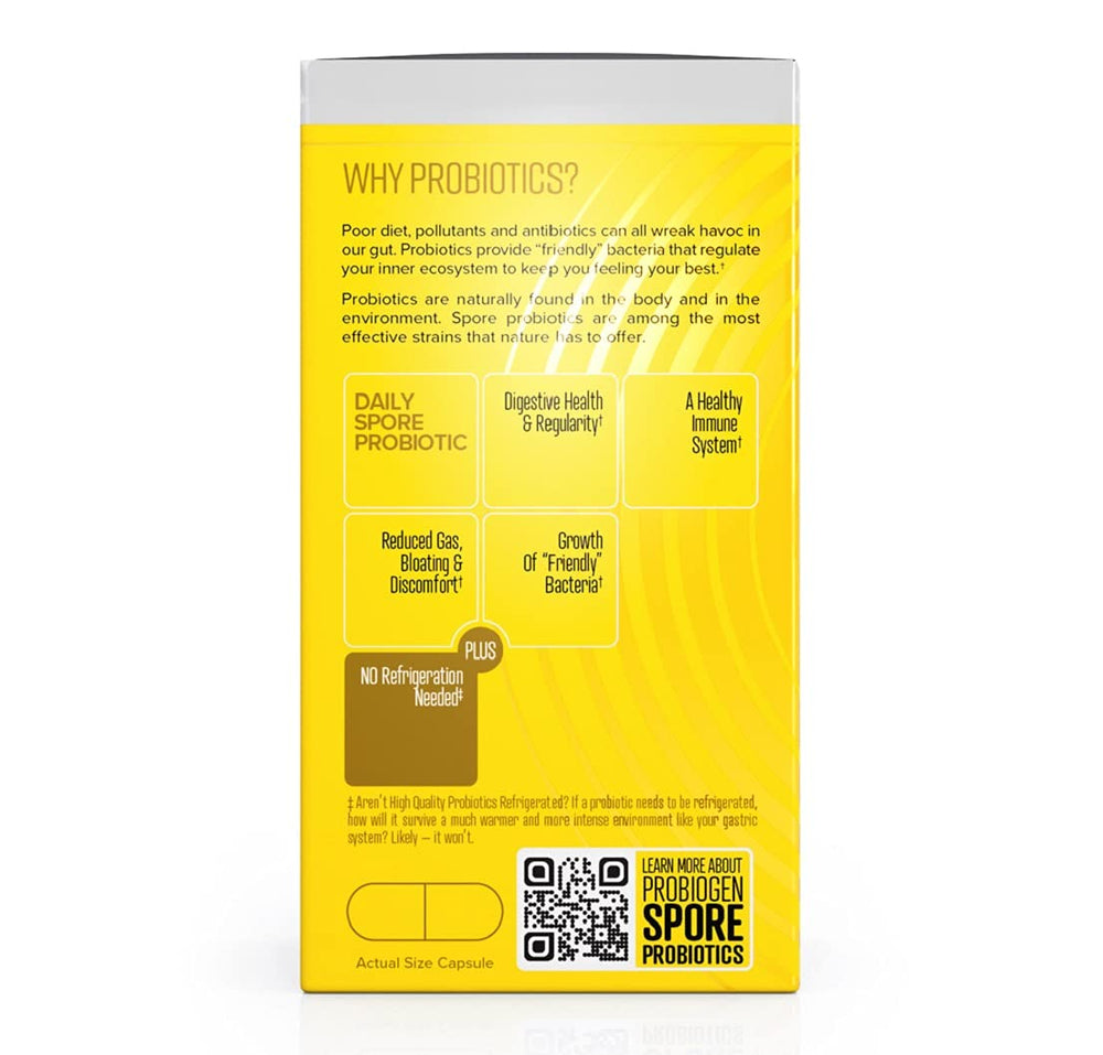 Spore-forming probiotic capsule illustration