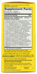Nutrition facts panel for PROBIOTIC 150B ULTMT Care