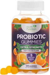 Bottle label: Probiotic Gummies 5B CFU and 9 strains (120 count)