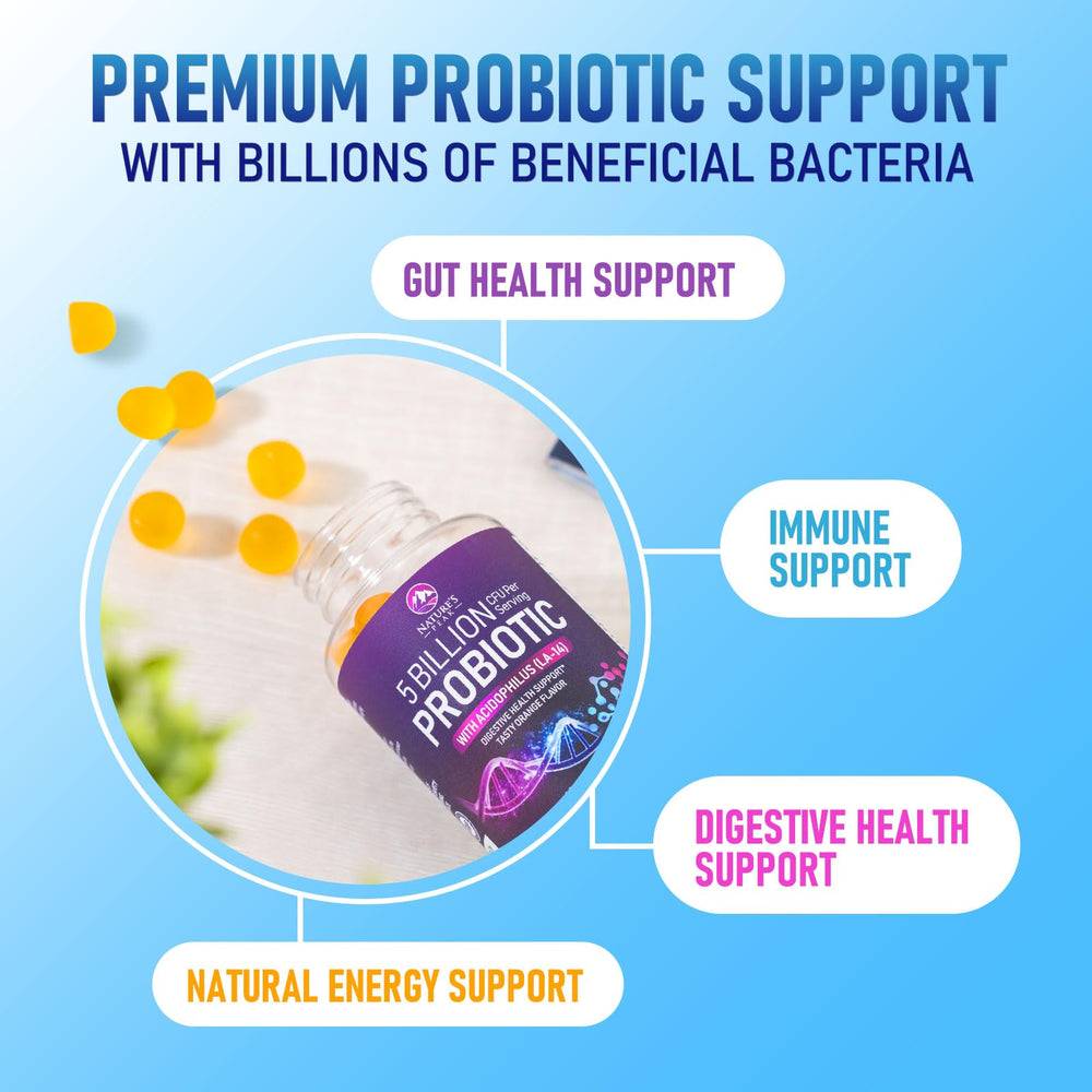 Adults and teens taking orange probiotic gummy supplement