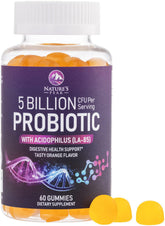 Bottle label for Probiotic Gummies 5 Billion CFU