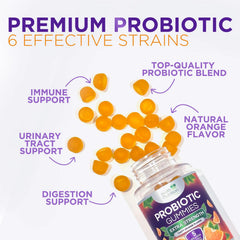 Gummy vitamins representing immune support
