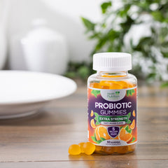 Kid friendly gummy bears illustrating daily probiotic use