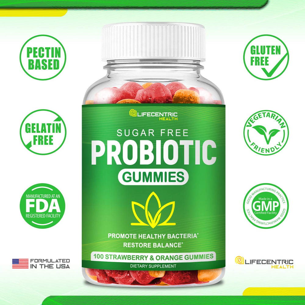 Non-GMO vegan gluten-free probiotic gummies