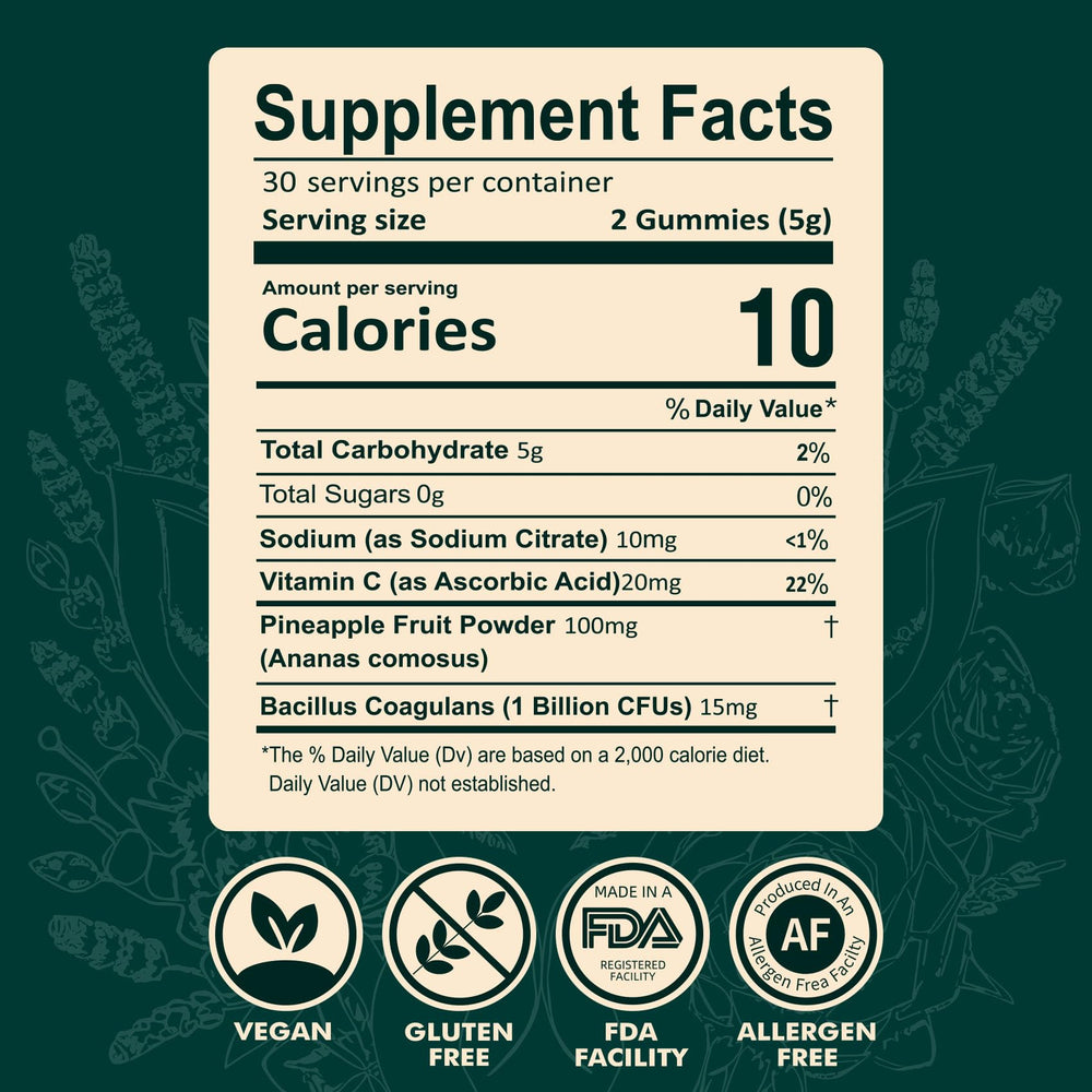 Bottle of Probiotic Gummies for Women showing 60 gummies