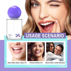 Mint leaves and probiotic spray conveying freshness