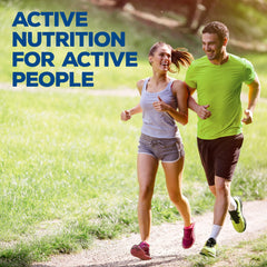 Front view of probiotic packaging and bottle