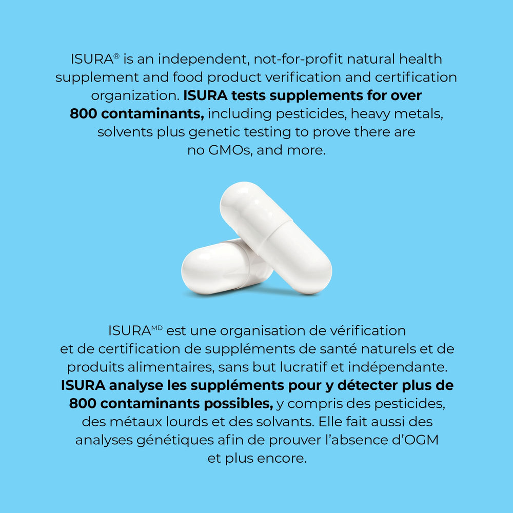 Product label with ingredients and proprietary strain