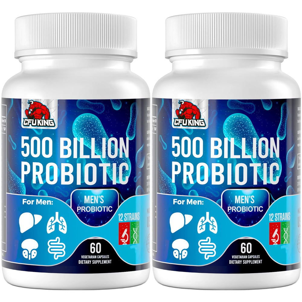 Probiotics for Men label with 500B CFU and 12 strains