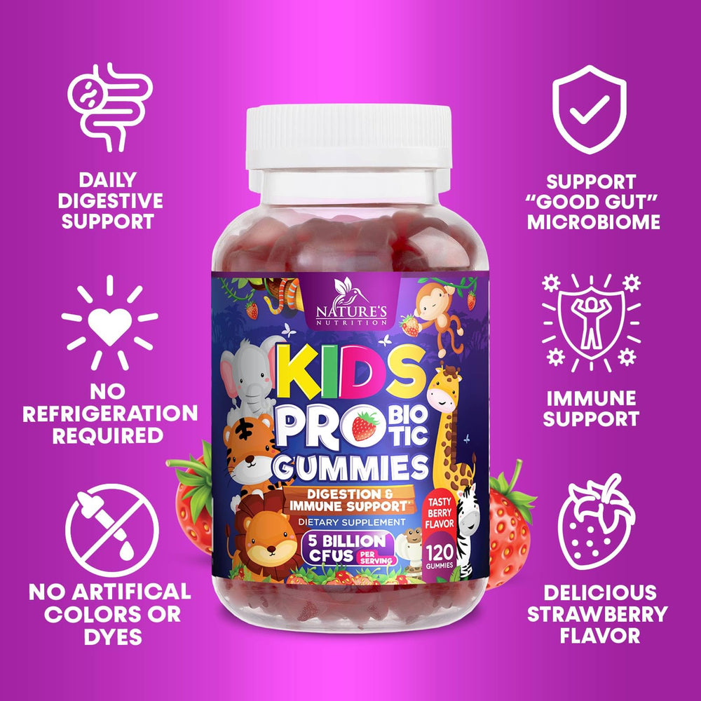 Berry flavored chewable probiotics for kids