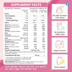 Immunity support graphic with vitamins and minerals