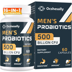 Probiotic bottle for men with 60 capsules