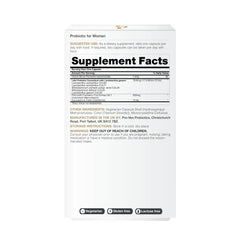 UK-made probiotic label with clinical testing seal