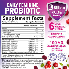 Close-up of cranberry-infused probiotic gummies