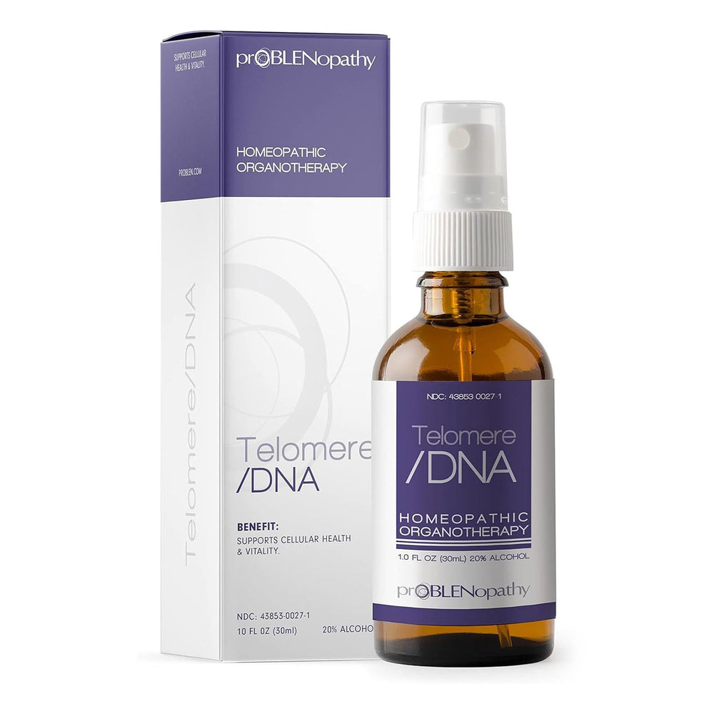 Front view of proBLENopathy Telomere Lengthening Liquid Spray bottle