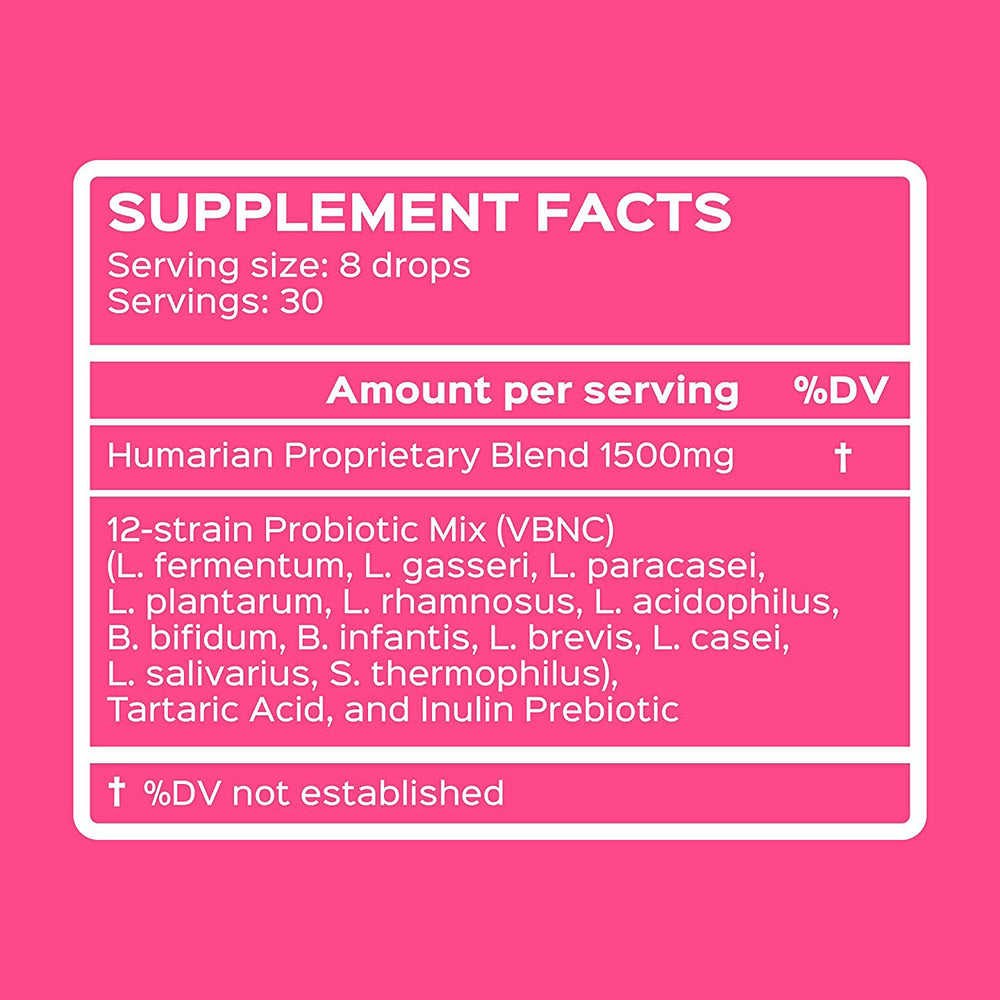 30-day supply packaging for Humarian Probonix Liquid Probiotics