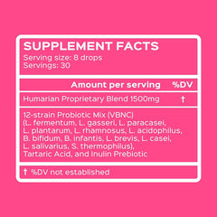 30-day supply packaging for Humarian Probonix Liquid Probiotics