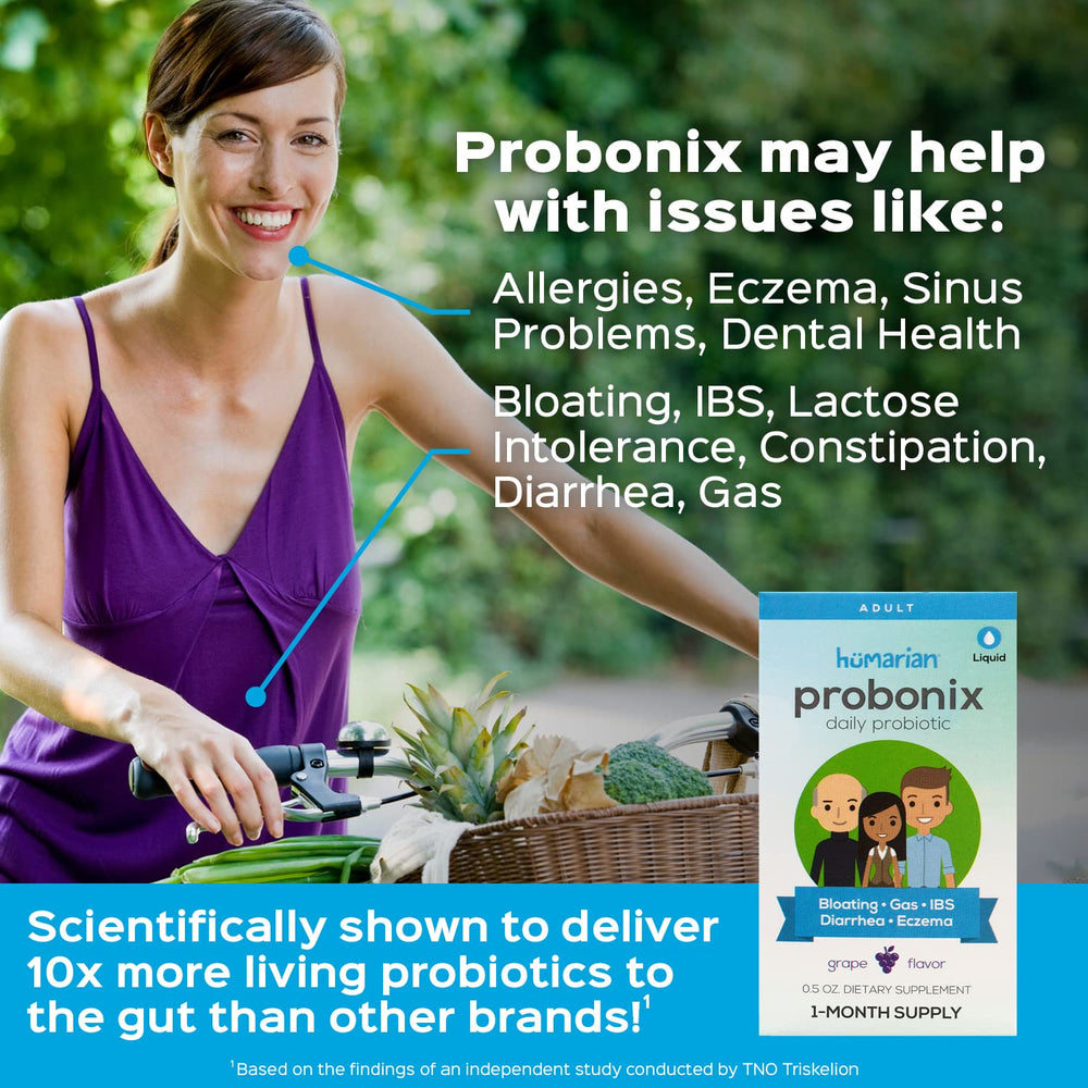 Dropper dispensing probiotic drops from the bottle