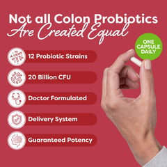 Back label of Probulin Colon Support bottle