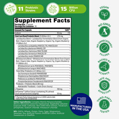 Concept image of mood support and gut health with capsules