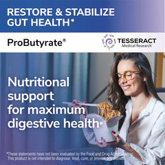 Close-up of ProButyrate 600mg Butyric Acid Complex label