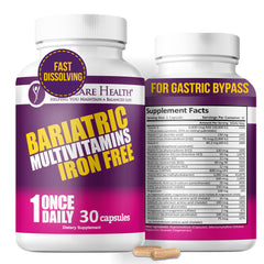 Procare Health Bariatric Multivitamin Iron-Free bottle with capsules