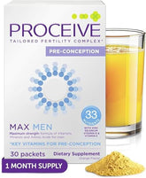 Proceive Max Men fertility supplement sachets arranged for display