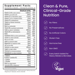 Illustration showing daily intake: two capsules with food