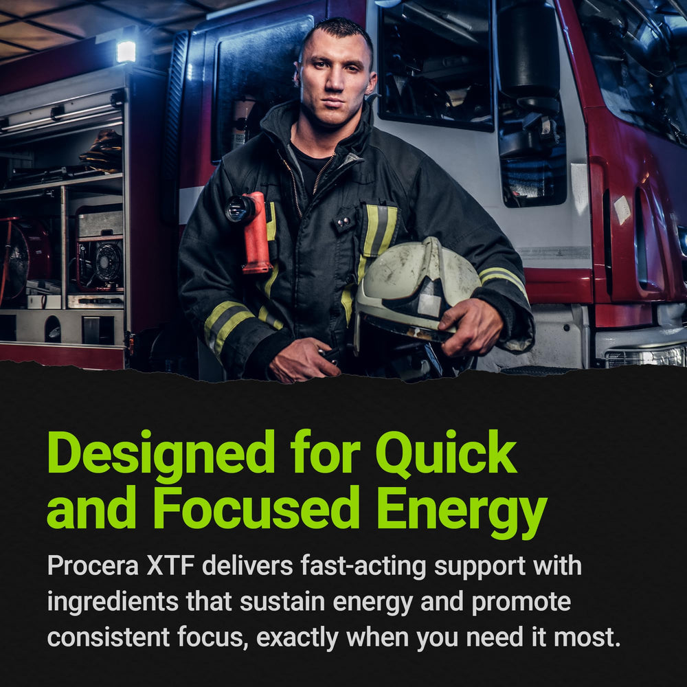 Procera XTF bottle in hand communicates convenient cognitive support