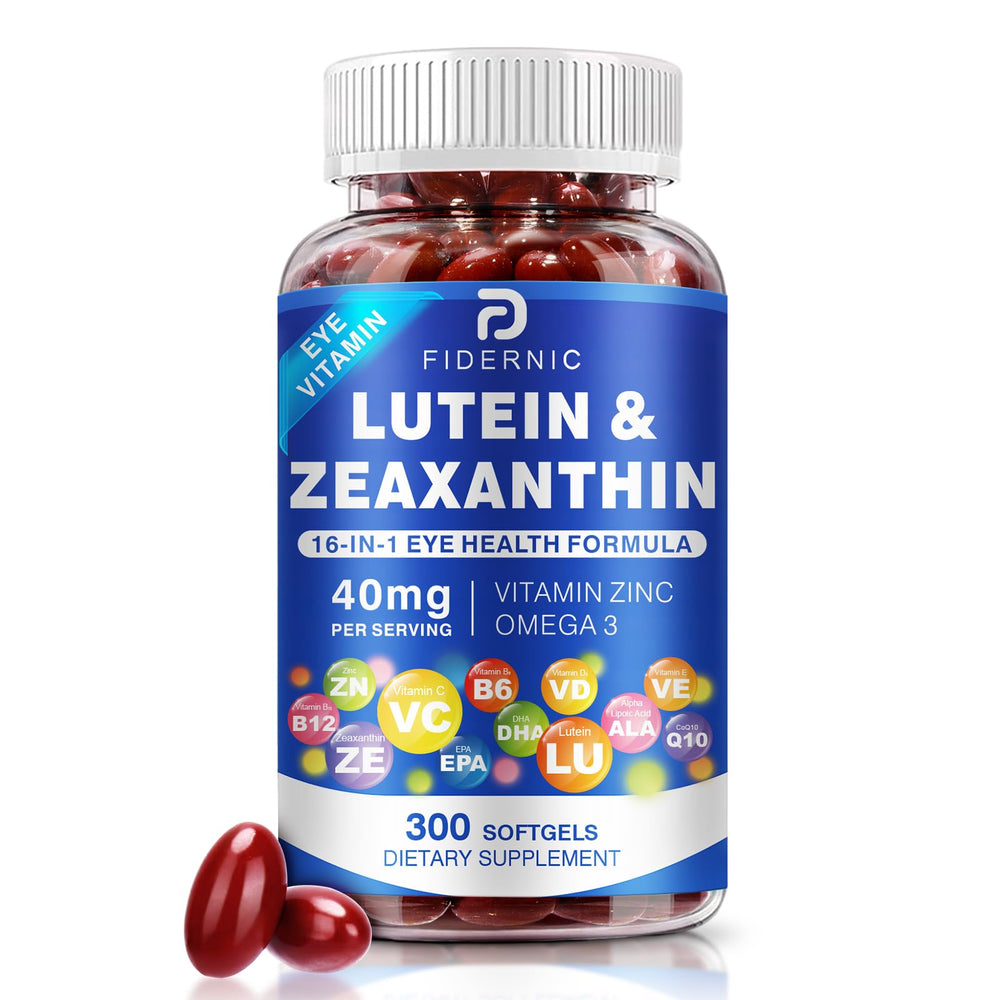 Lutein and Zeaxanthin eye vitamins bottle front view