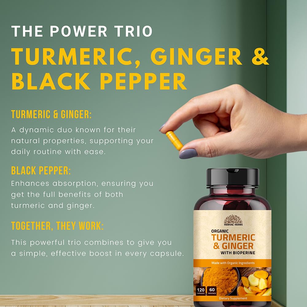 Product bottle for Turmeric Ginger 1000 mg 120 capsules