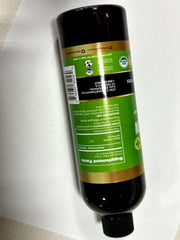 Close-up of the product label on bottle